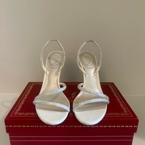 Rene Caovilla Sparkly Strap Heel